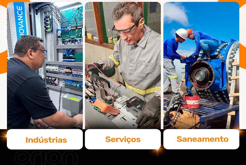 áreas de atuação da ORION Equipamentos Industriais
